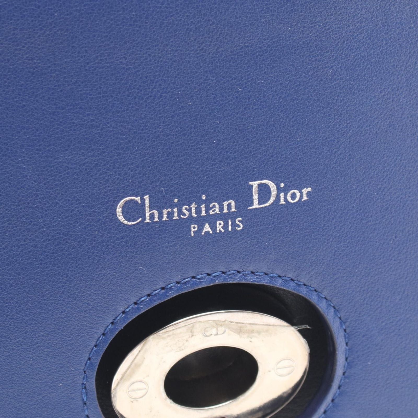Dior Shoulder Bag BE Black Blue Lambskin — view 5