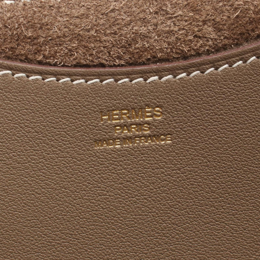 Hermes Handbag in the Loop 18 Etoupe Leather — view 4