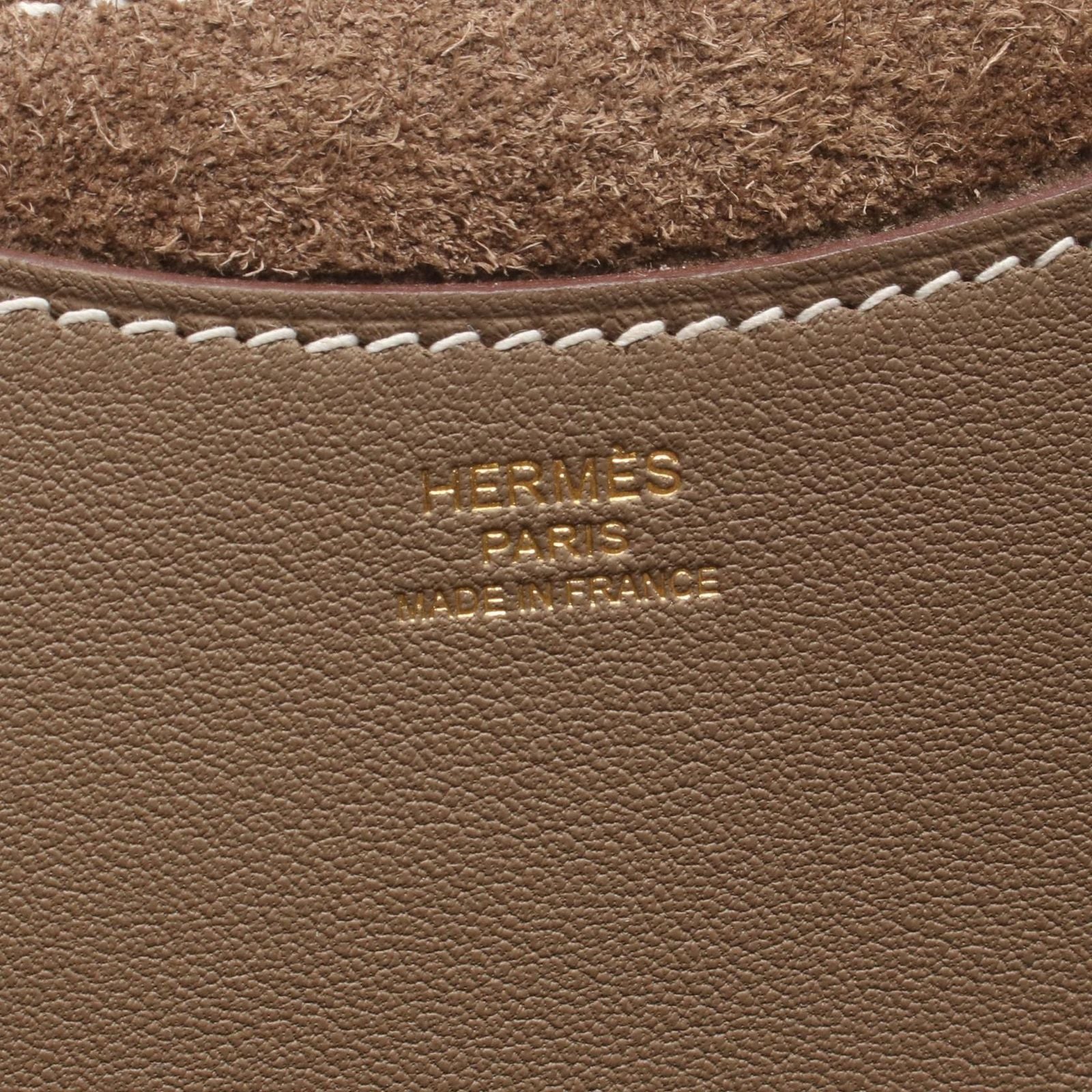 Hermes Handbag in the Loop 18 Etoupe Leather — view 4
