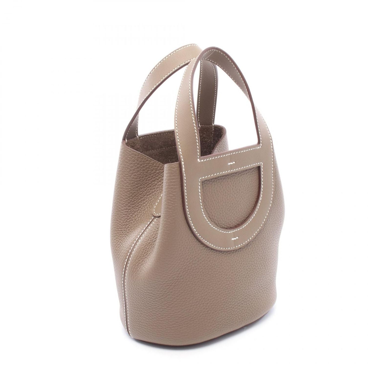 Hermes Handbag in the Loop 18 Etoupe Leather — view 2