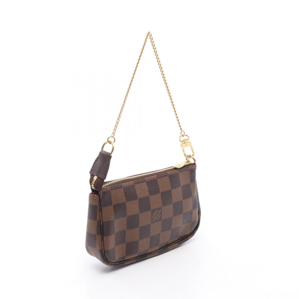 Louis Vuitton Handbag Mini Pochette Accessoire Damier Ebene T&b Canvas Leather — view 2