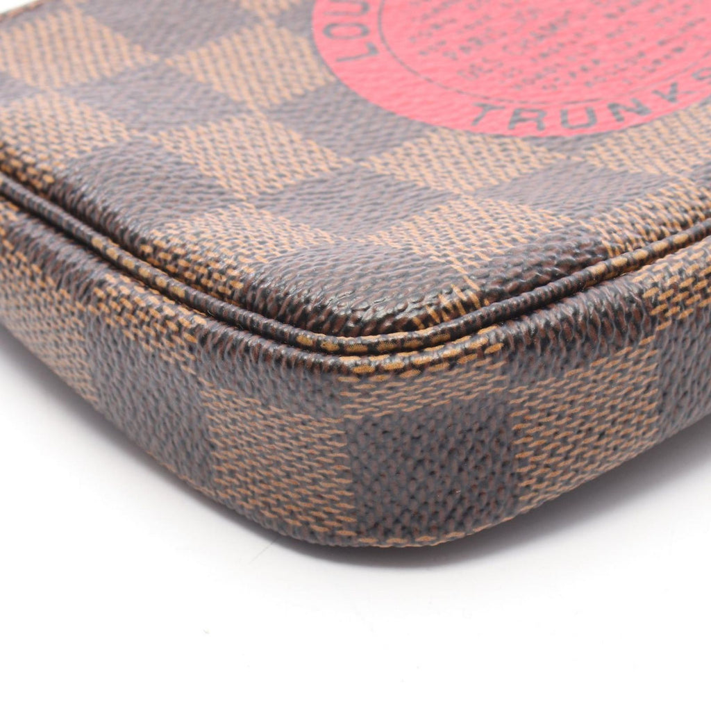 Louis Vuitton Handbag Mini Pochette Accessoire Damier Ebene T&b Canvas Leather — view 5