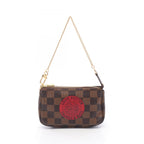 Louis Vuitton Handbag Mini Pochette Accessoire Damier Ebene T&b Canvas Leather