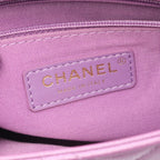 Chanel Shoulder Bag Quilted Small Flap Purple Calf Chain — view 4