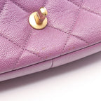 Chanel Shoulder Bag Quilted Small Flap Purple Calf Chain — view 7