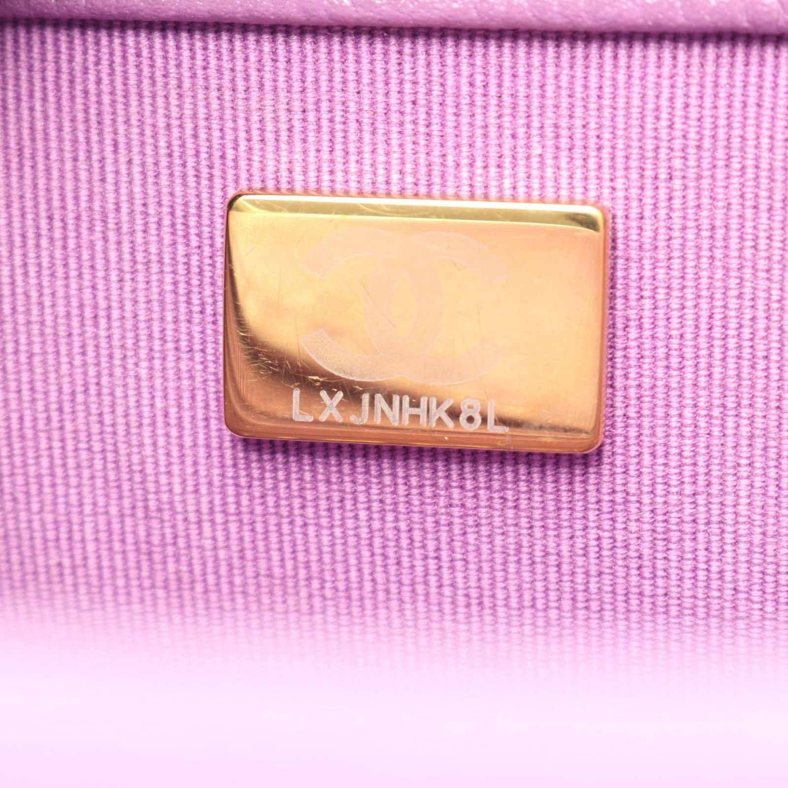 Chanel Shoulder Bag Quilted Small Flap Purple Calf Chain — view 5