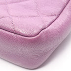 Chanel Shoulder Bag Quilted Small Flap Purple Calf Chain — view 8
