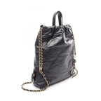 Chanel Backpack 22 Small Black Leather 22 Quilted Chain — view 2