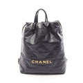 Chanel Backpack 22 Small Black Leather 22 Quilted Chain