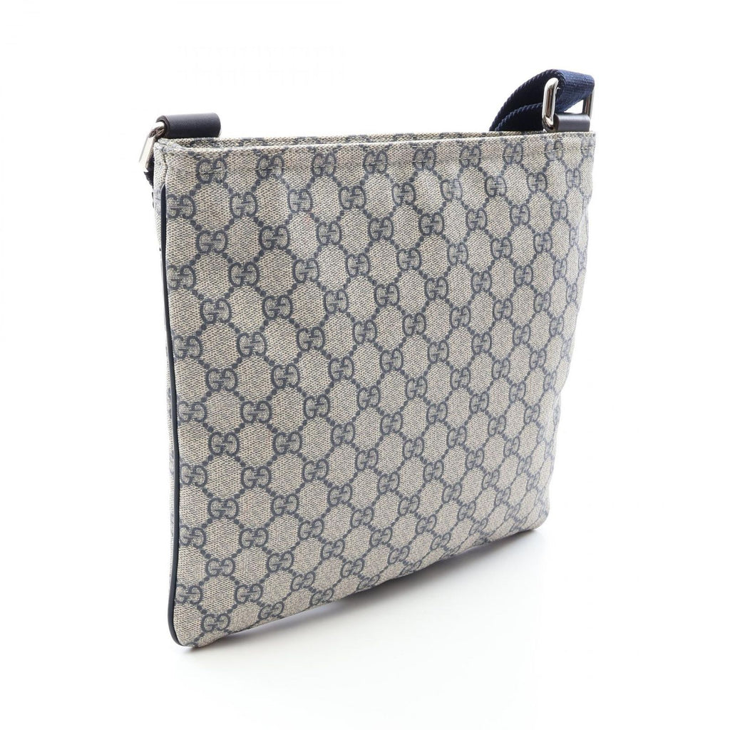 Gucci Shoulder Bag GG Supreme Navy Canvas Leather — view 2