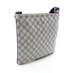 Gucci Shoulder Bag GG Supreme Navy Canvas Leather — view 2