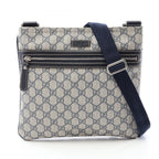 Gucci Shoulder Bag GG Supreme Navy Canvas Leather