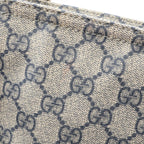 Gucci Shoulder Bag GG Supreme Navy Canvas Leather — view 6
