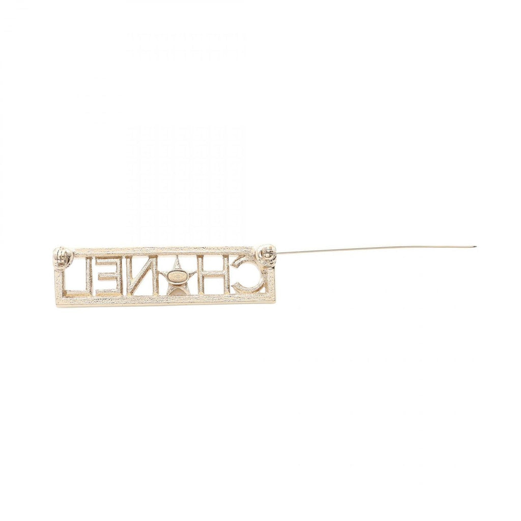Chanel Brooch Logo Gold — view 2