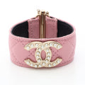 Chanel Bracelet CC Logo Leather Bangle