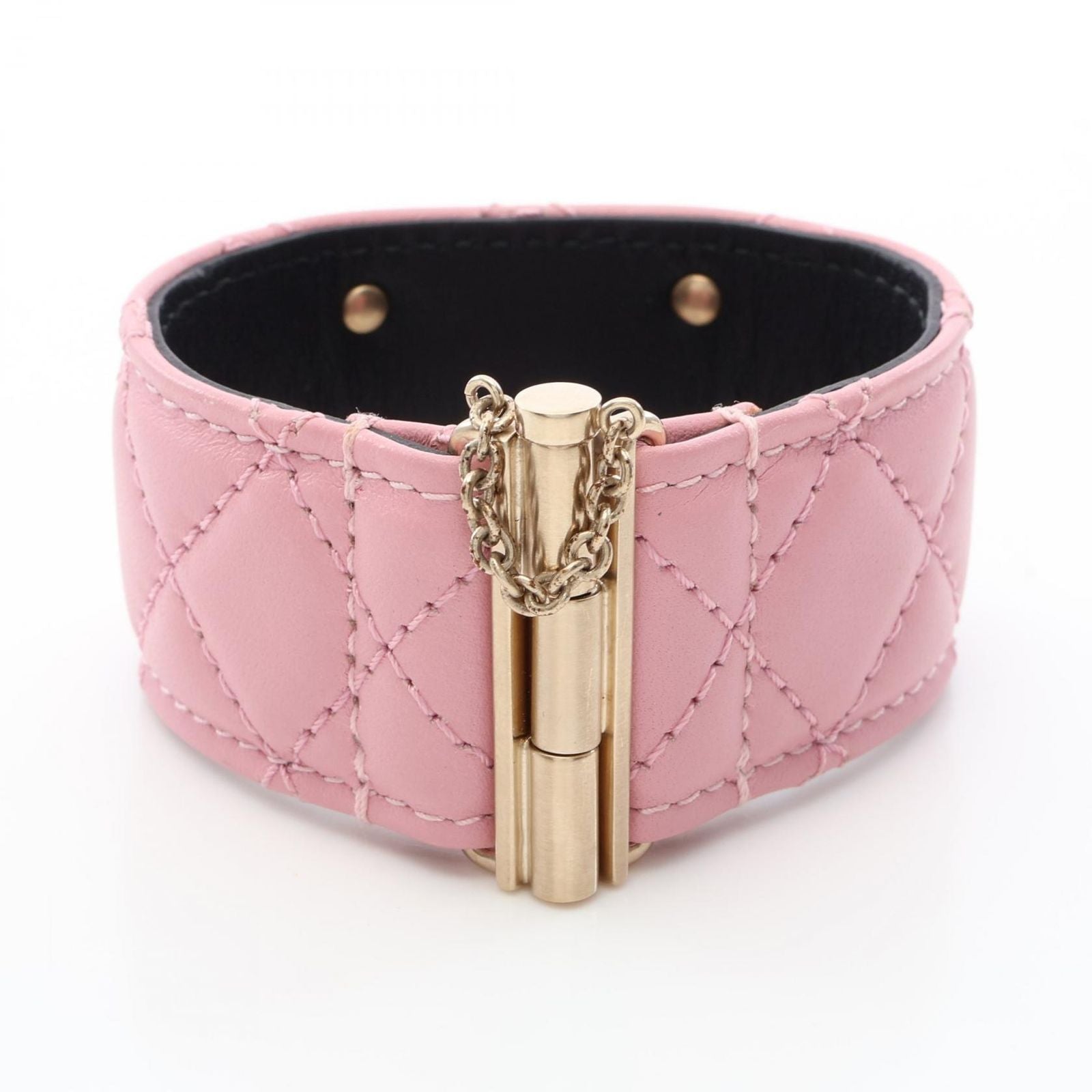 Chanel Bracelet CC Logo Leather Bangle — view 2