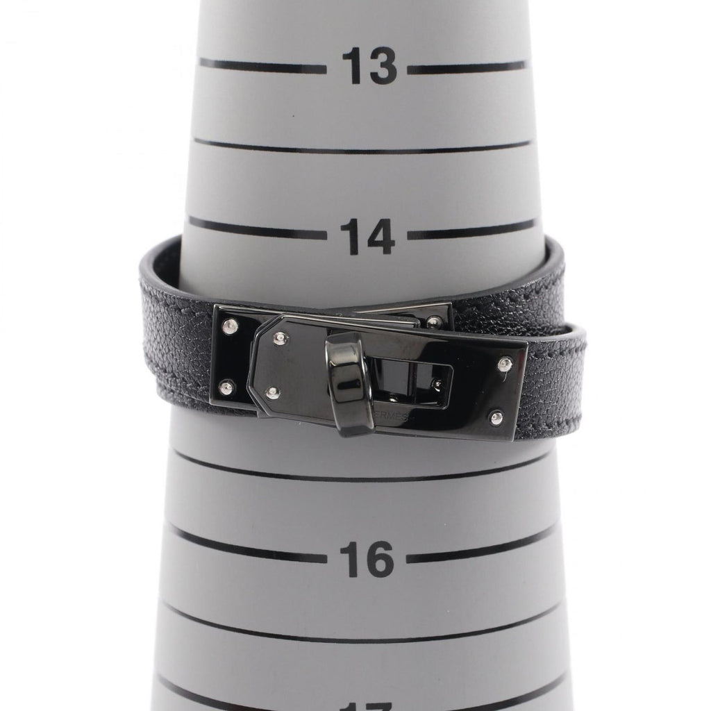 Hermes Bracelet Kelly Double Tour So Black Leather — view 6