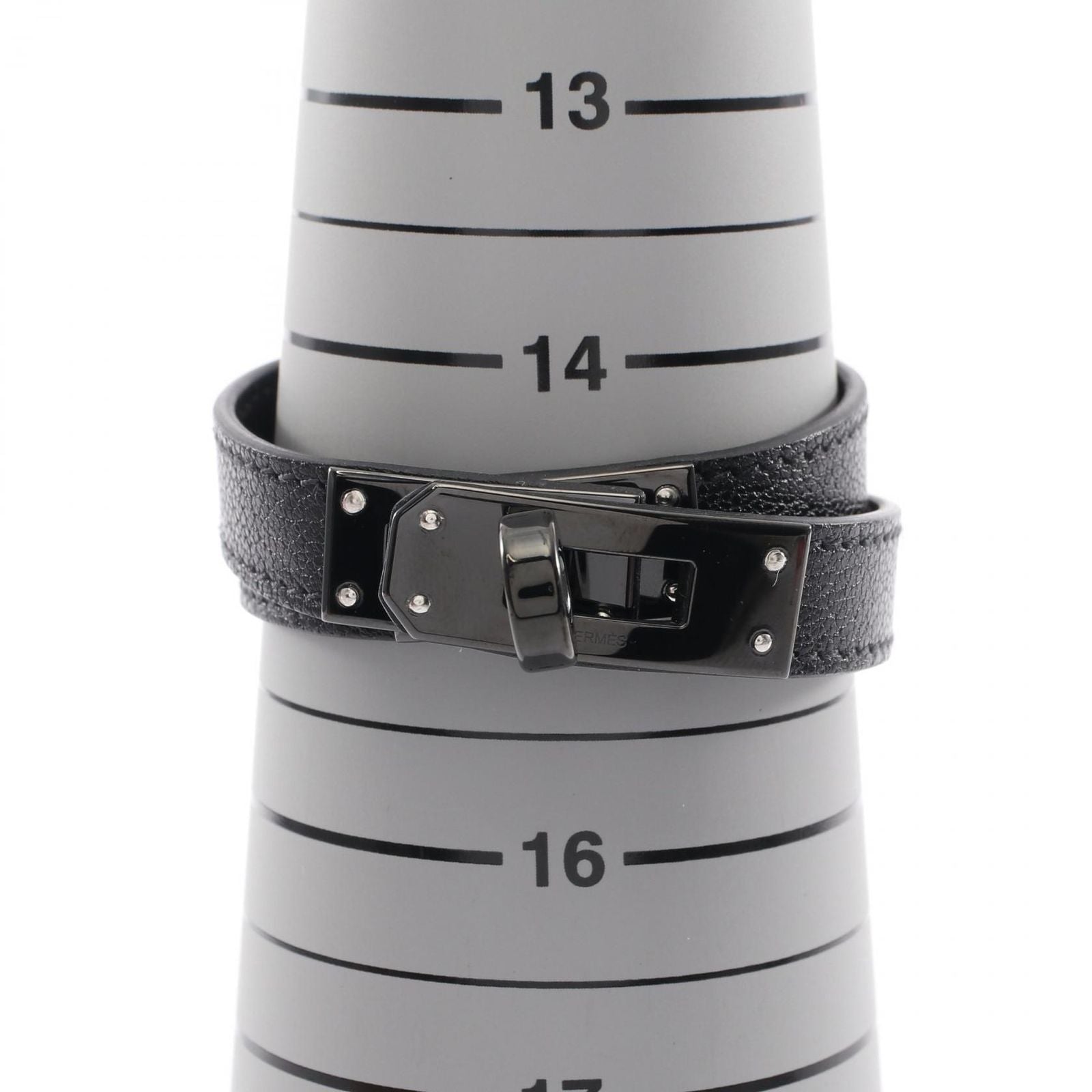 Hermes Bracelet Kelly Double Tour So Black Leather — view 6