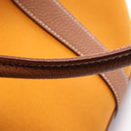 Hermes Tote Garden Party PM Saffron Gold Canvas Leather — view 8