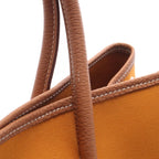 Hermes Tote Garden Party PM Saffron Gold Canvas Leather — view 9