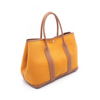 Hermes Tote Garden Party PM Saffron Gold Canvas Leather — view 2