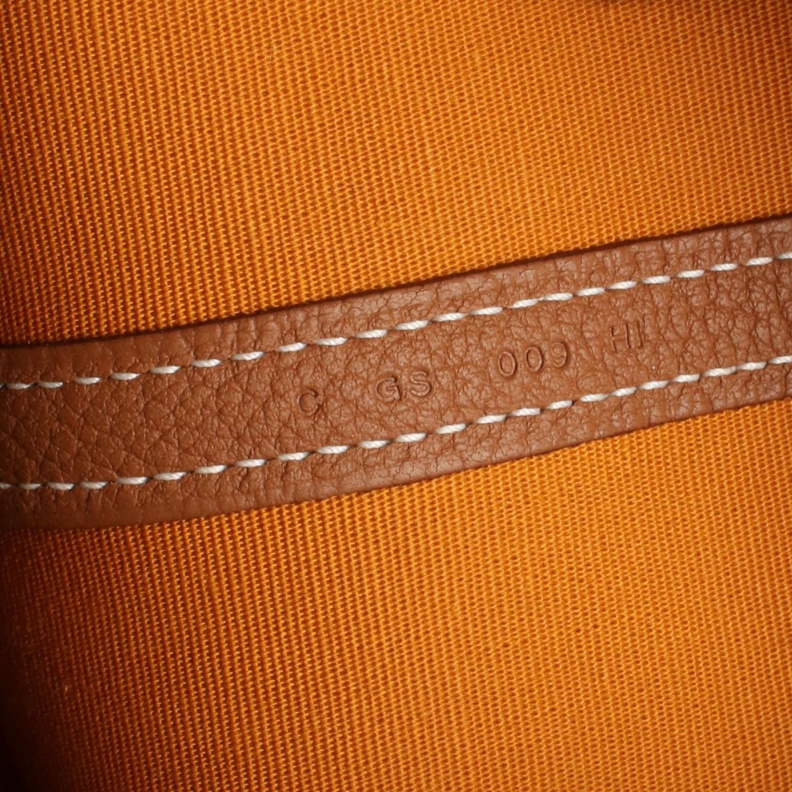 Hermes Tote Garden Party PM Saffron Gold Canvas Leather — view 5