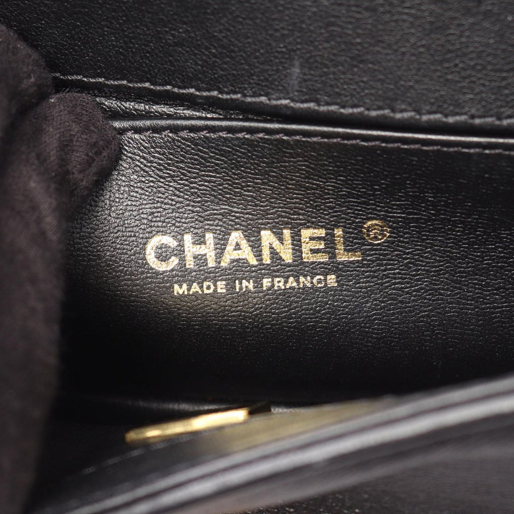Chanel Shoulder Bag Boy Top Handle Flap 2-Way Black Leather Boy Top Chain — view 4