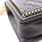 Chanel Shoulder Bag Boy Top Handle Flap 2-Way Black Leather Boy Top Chain — view 9