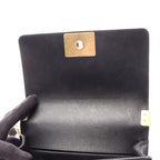 Chanel Shoulder Bag Boy Top Handle Flap 2-Way Black Leather Boy Top Chain — view 8