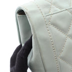 Chanel Handbag Wild Stitch Top Handle Lightblue Leather — view 8