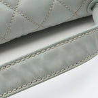 Chanel Handbag Wild Stitch Top Handle Lightblue Leather — view 9