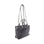Chanel Shoulder Bag CC Logo Black Leather CC 2-Way Chain — view 2