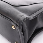 Chanel Shoulder Bag CC Logo Black Leather CC 2-Way Chain — view 9