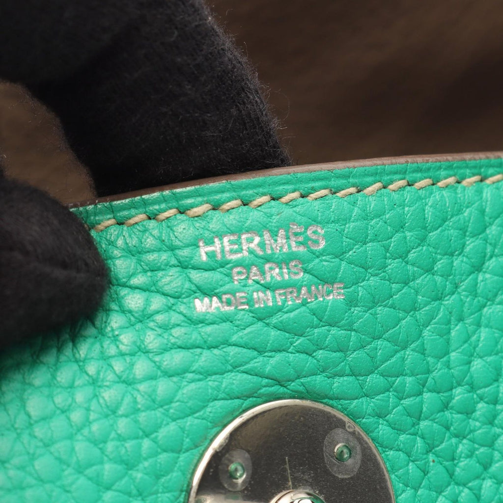 Hermes Shoulder Bag Lindy 26 Verso Mint Tourtier Gray Leather — view 4