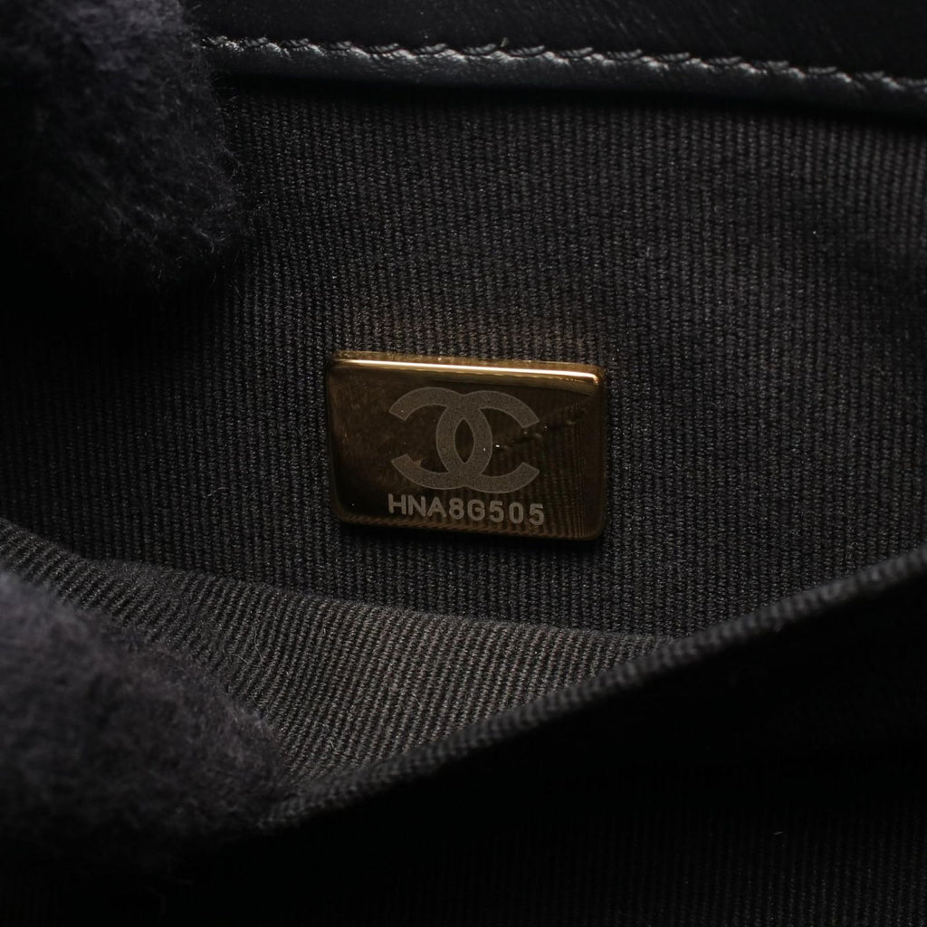 Chanel Shoulder Bag Small Shopping Quilted Black Leather — view 5