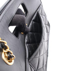 Chanel Shoulder Bag Small Shopping Quilted Black Leather — view 6