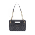 Chanel Shoulder Bag Small Shopping Quilted Black Leather