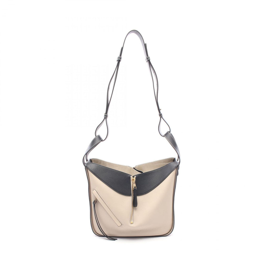 Loewe Handbag Hammock Small 2-Way Gray Camel Black Leather — view 5