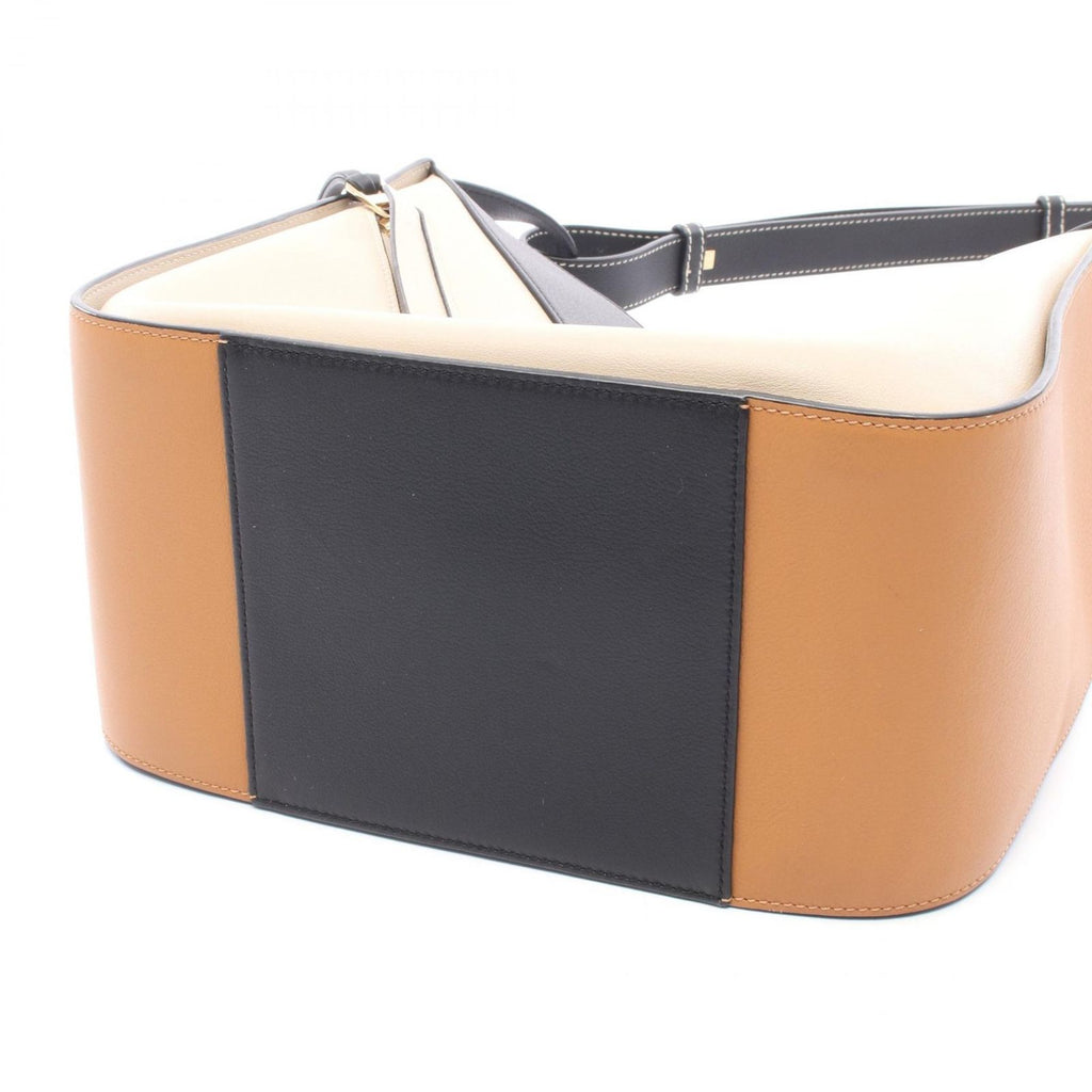 Loewe Handbag Hammock Small 2-Way Gray Camel Black Leather — view 8