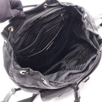 Prada Backpack Vela Black Nylon Saffiano Leather — view 3