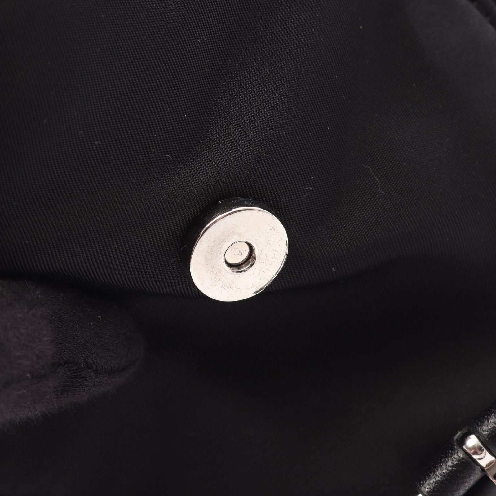 Prada Backpack Vela Black Nylon Saffiano Leather — view 5