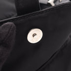 Prada Backpack Vela Black Nylon Saffiano Leather — view 7