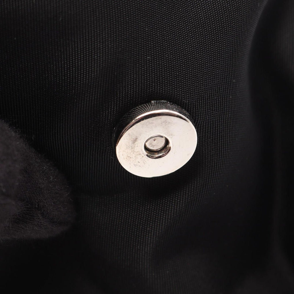 Prada Backpack Vela Black Nylon Saffiano Leather — view 6