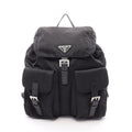 Prada Backpack Vela Black Nylon Saffiano Leather