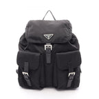 Prada Backpack Vela Black Nylon Saffiano Leather