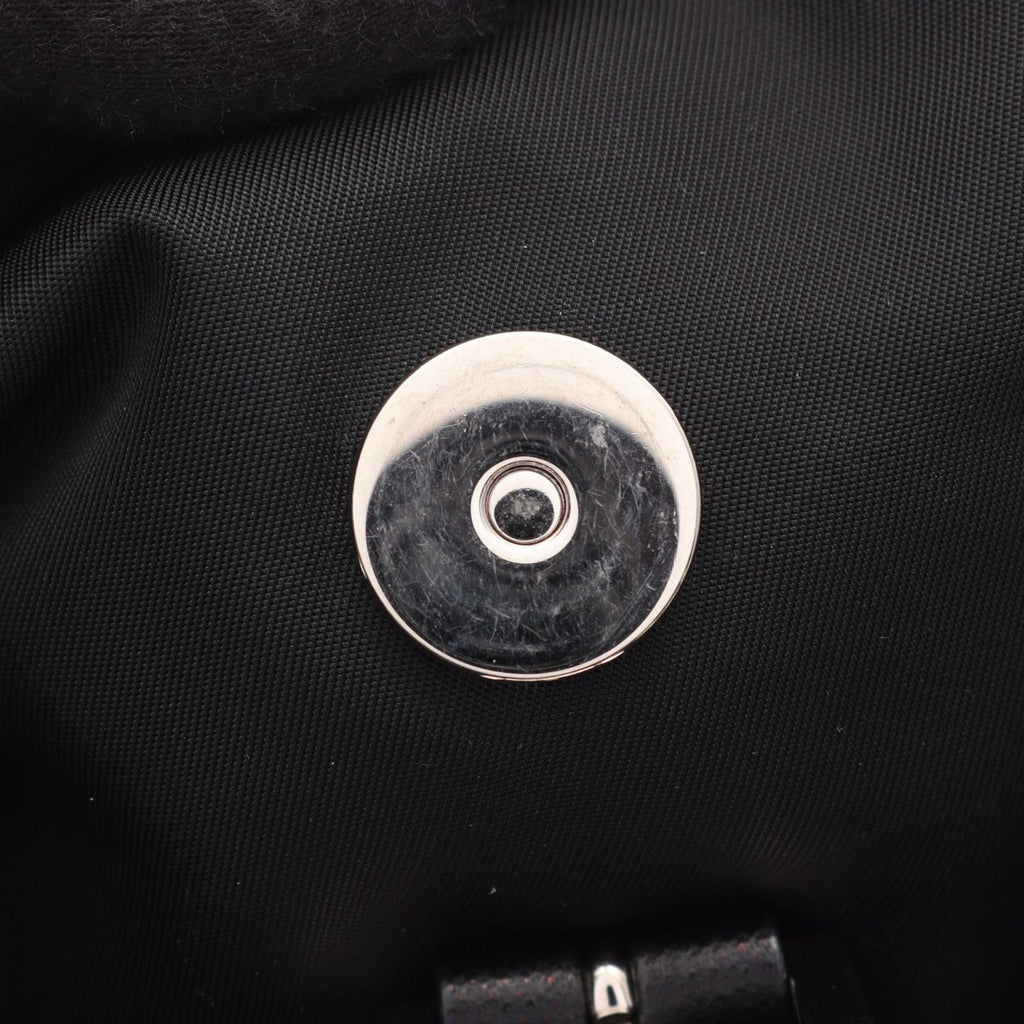 Prada Backpack Vela Black Nylon Saffiano Leather — view 9
