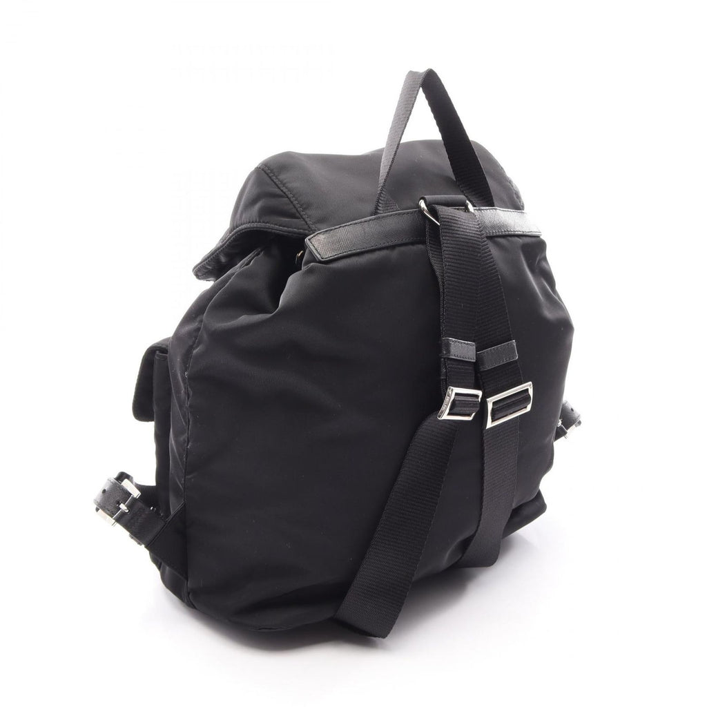 Prada Backpack Vela Black Nylon Saffiano Leather — view 2