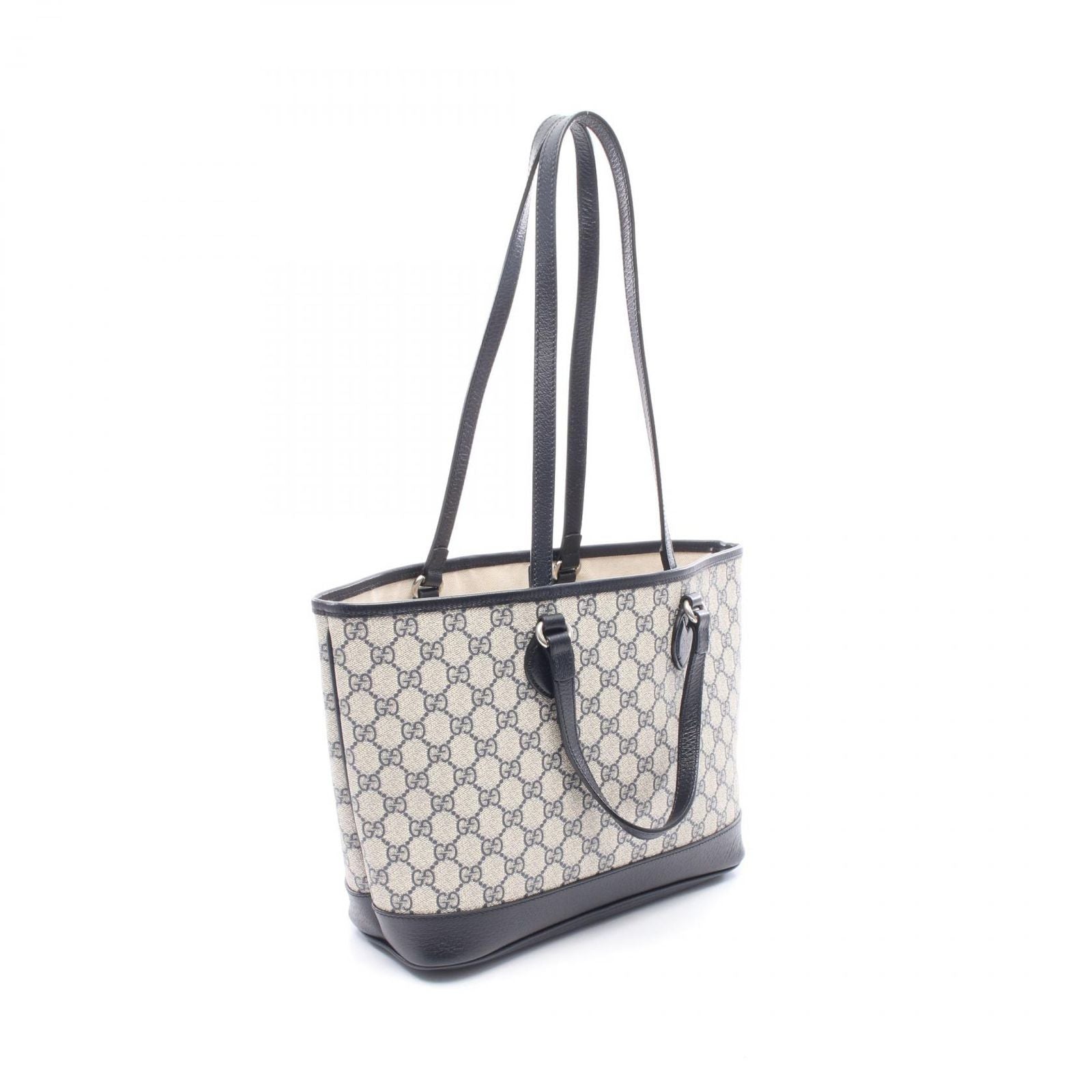 Gucci Tote Ophidia Small GG Supreme Navy Canvas Leather 2-Way — view 2