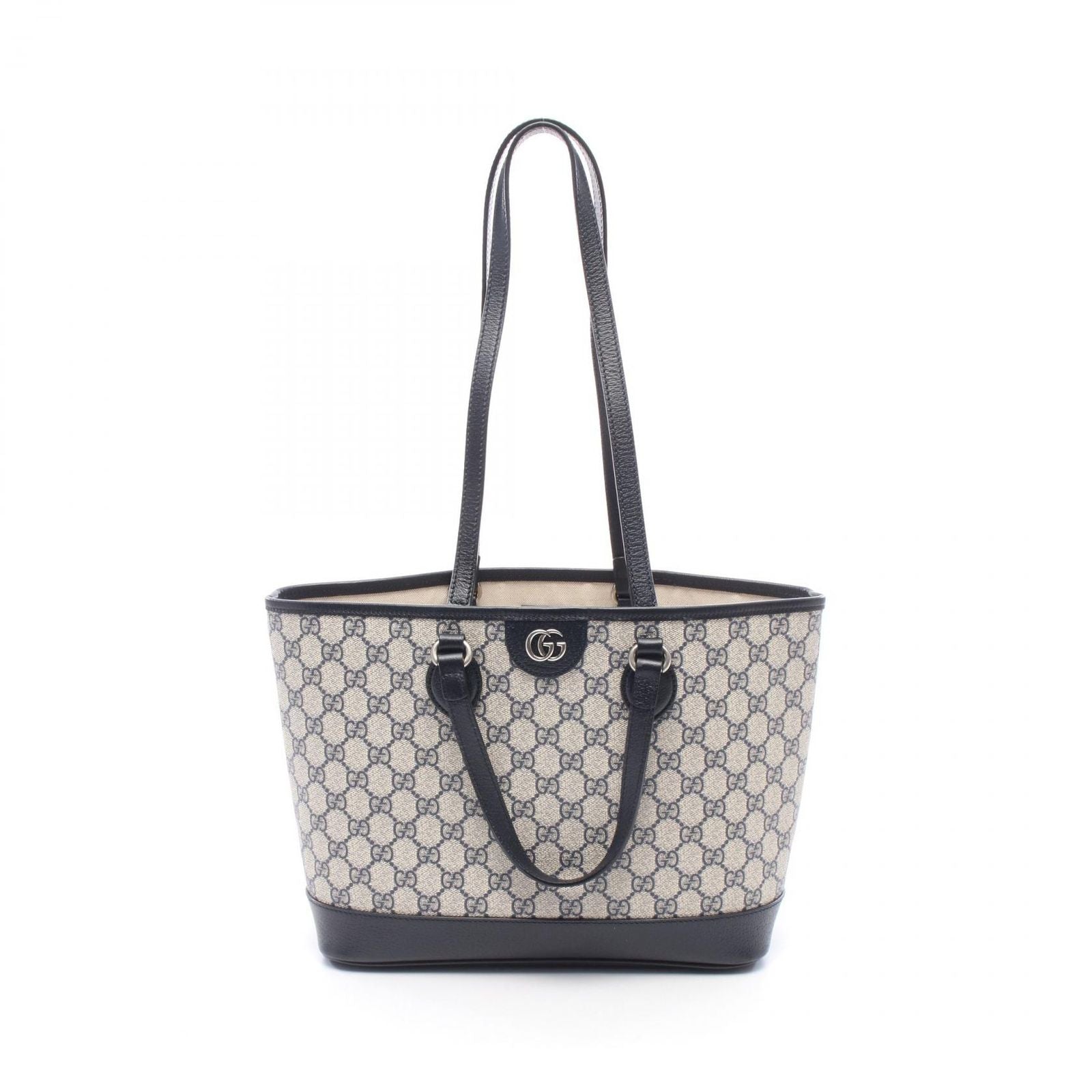 Gucci Tote Ophidia Small GG Supreme Navy Canvas Leather 2-Way