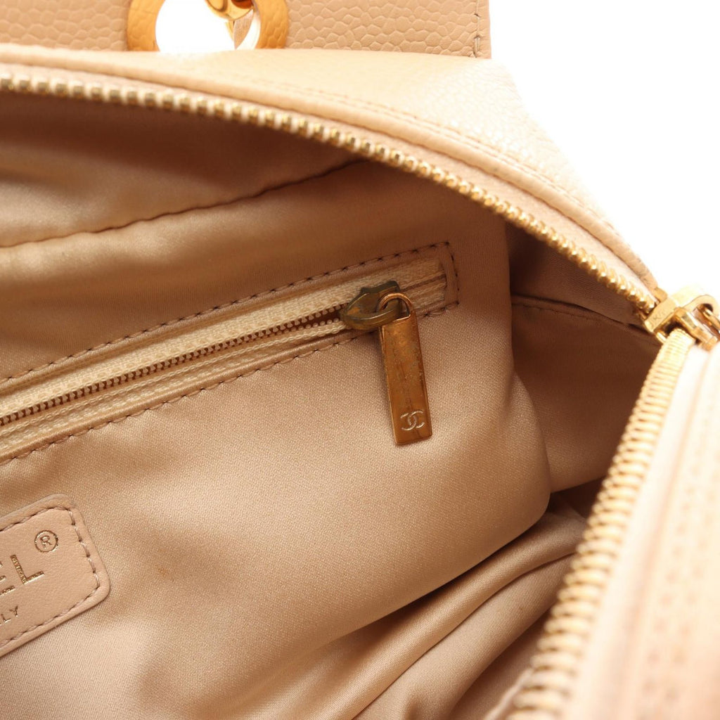 Chanel Shoulder Bag Quilted Beige Calf Chain — view 9